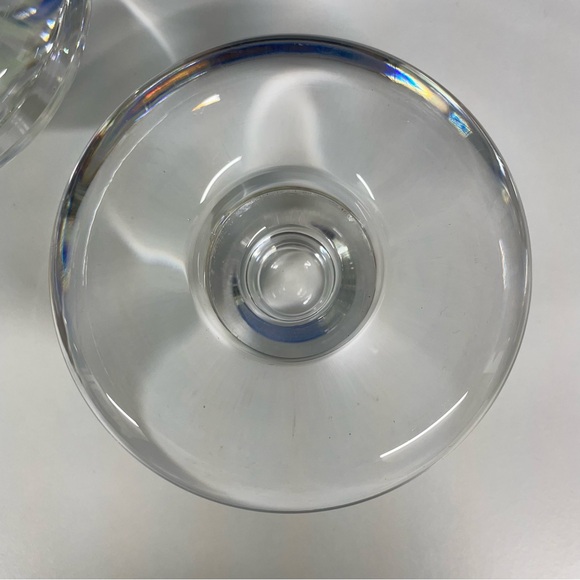 SOLD 2 Dansk Jens Quistgaard Mushroom Votive Candle Holders Lead Crystal Glass - Picture 5 of 13